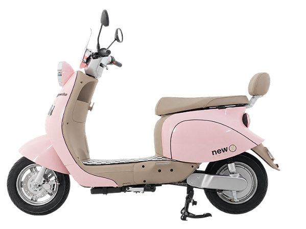 Scooter Elétrica Cappuccino 1000W Rosa/Bege – New E-Bike