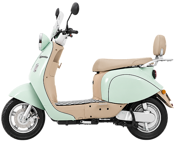 Scooter Elétrica Cappuccino 1000W Verde/Bege – New E-Bike