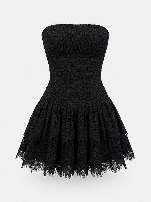 VESTIDO LASTEX RENDA