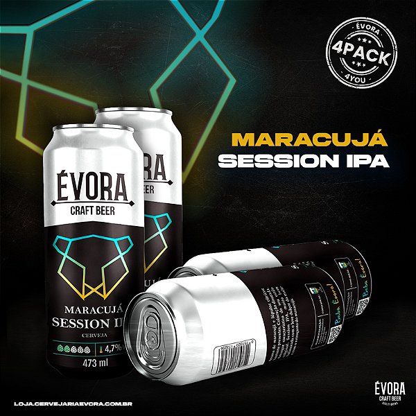 4PACK LATA SESSION IPA COM MARACUJÁ