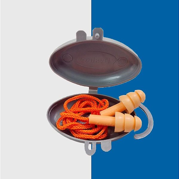 PROTETOR AUDITIVO PLUG SILICONE CORDÃO TECIDO DYSTRAY CA 15485