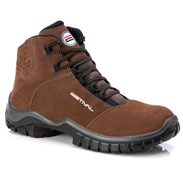 BOTINA BIQ. PLASTICO AMARRAR WORK RENO MARROM WO20001S1 ESTIVAL CA 44591