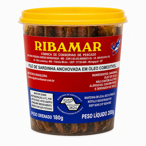 FILE DE SARDINHA ANCHOVADA RIBAMAR 180G