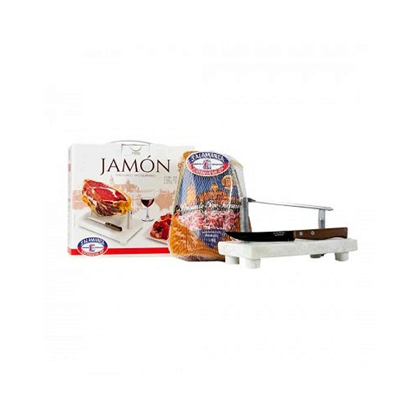 KIT MINI PRESUNTO 12 MESES SALAMANCA 1KG COM FACA E SUPORTE DE MÁRMORE
