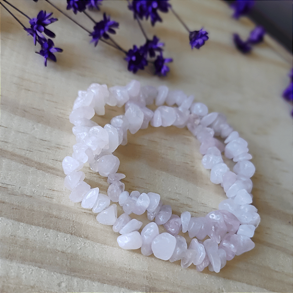Pulseira Quartzo Rosa; Amor - Relacionamentos - Purifica