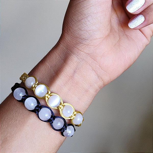 Pulseira Shambala; Selenita - Limpeza Energética
