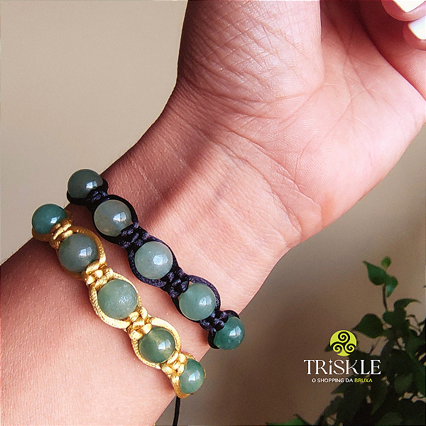 Pulseira Shambala Quartzo Verde; Saúde - Vitalidade - Equilíbrio
