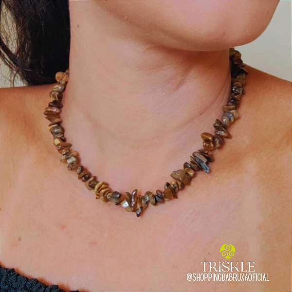 Choker Olho de Tigre; Contra Inveja - Mau Olhado - Força