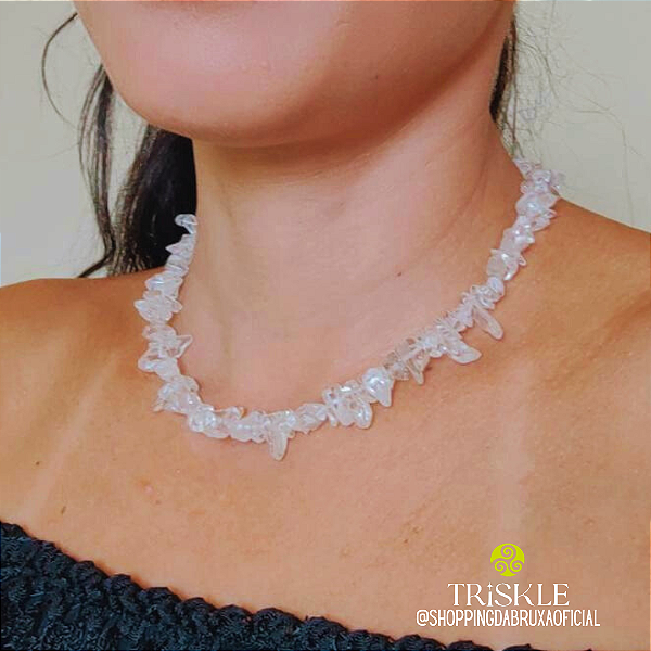 Choker Quartzo Cristal; Purificador - Energizador - Intensificador
