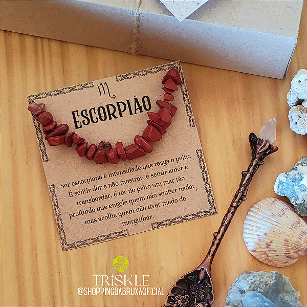 Signo Escorpião Jaspe Vermelho; Vitalidade - Coragem - Sexualidade