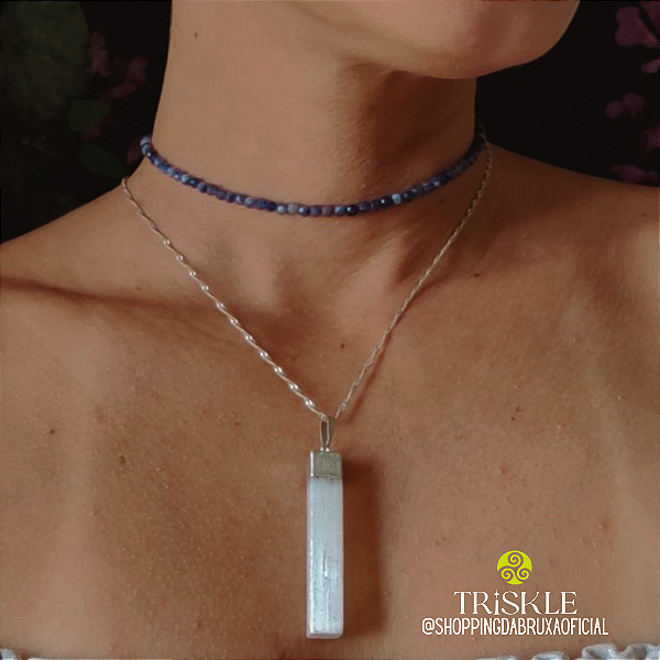 Choker Quartzo Azul; Comunicação - Harmonia - Equilíbrio
