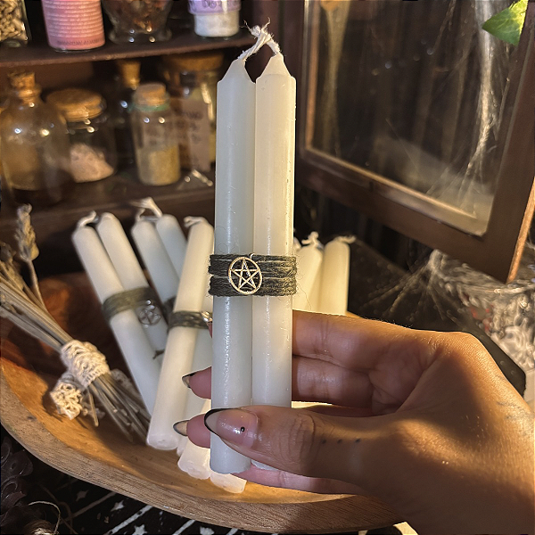 Par de Vela branca aromática