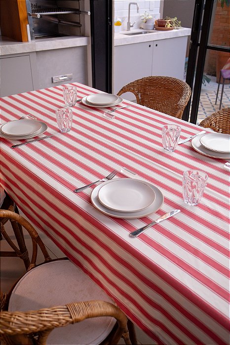 Toalha De Mesa Amália - Vermelha