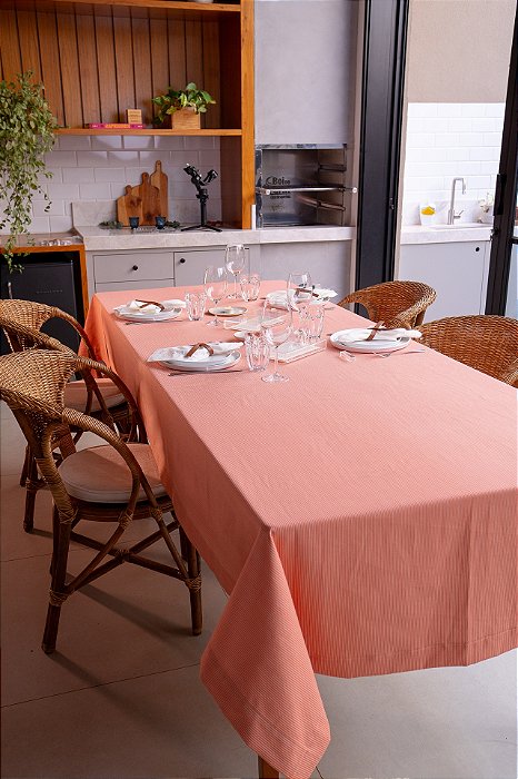 Toalha De Mesa Liza - Salmão