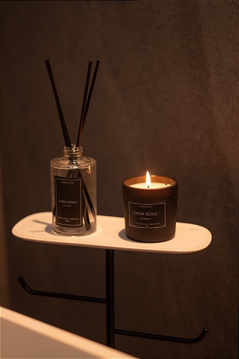 Kit Sândalo Com Vela Aromática E Difusor De Ambiente 250ml