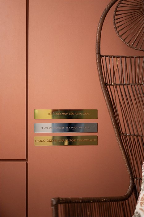 Placa Espelhada - Dourada