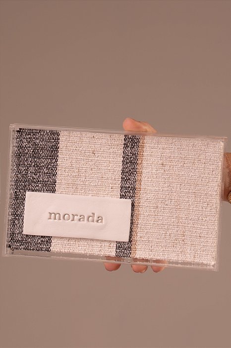 Quadro Acrílico com Linho Entreposto - Morada (Esquerda)