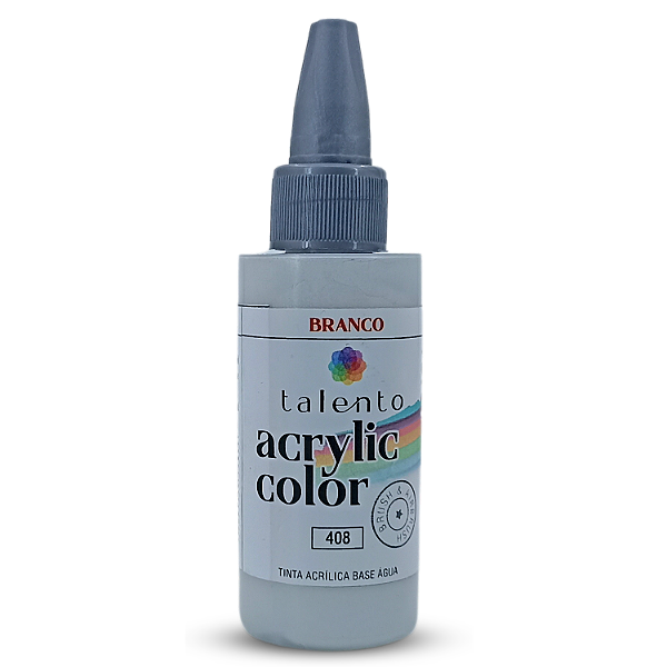 ACRYLIC COLOR 408 BRANCO METÁLICO 30ML UND