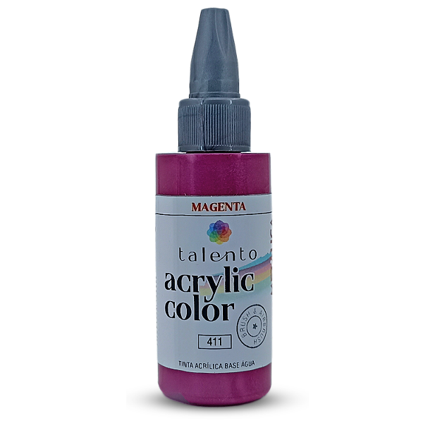 ACRYLIC COLOR 411 MAGENTA METÁLICO 30ML UND