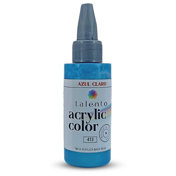 ACRYLIC COLOR 413 AZUL CLARO METÁLICO 30ML UND