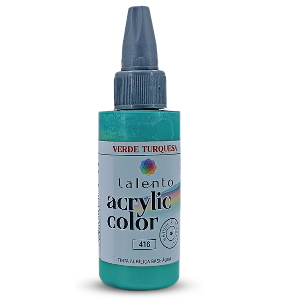 ACRYLIC COLOR 416 VERDE TURQUESA METÁLICO 30ML UND