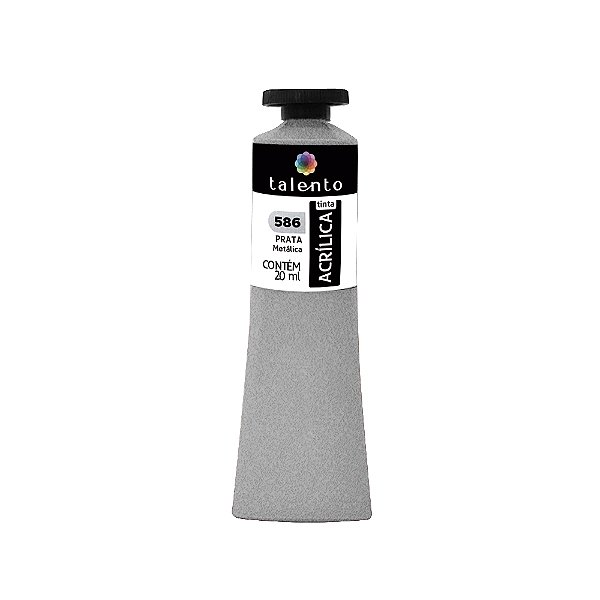 TINTA P/TELA 20ML MET. 586 PRATA UND