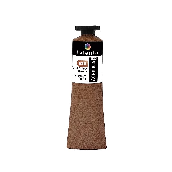 TINTA P/TELA 20ML MET. 589 OURO ROSADO UND