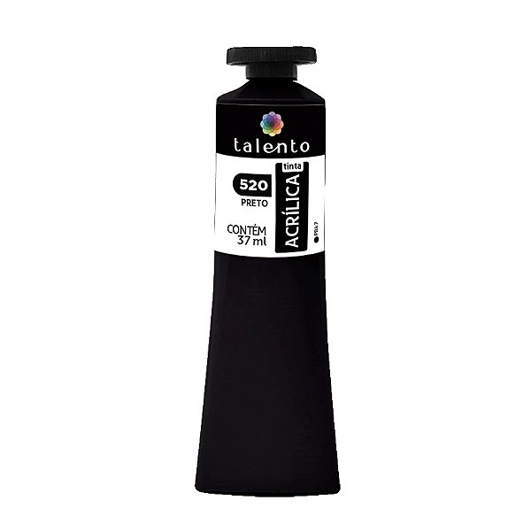 TINTA P/TELA 37ML 520 PRETO UND