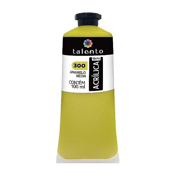 TINTA P/TELA 100ML 300-AMARELO NEON UND
