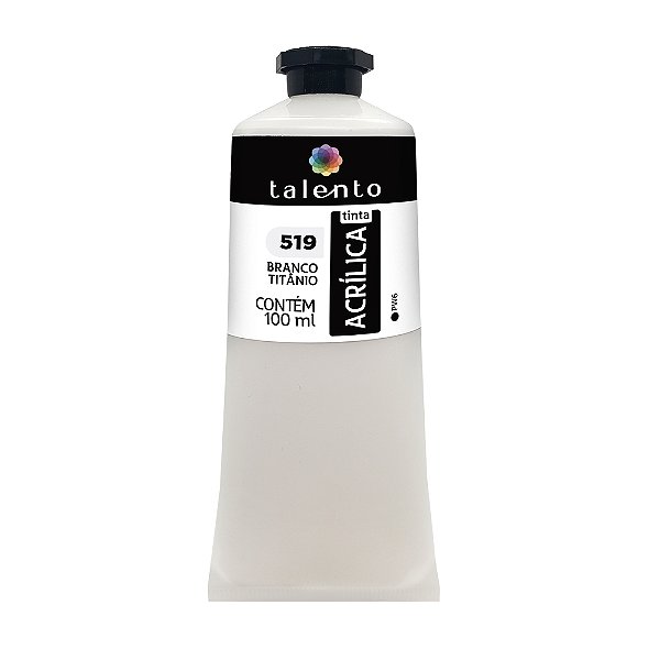 TINTA P/TELA 100ML 519-BRANCO TITANIO UND