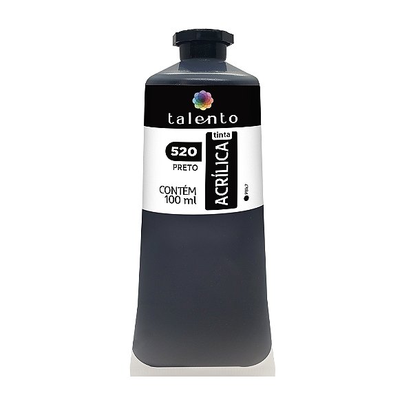 TINTA P/TELA 100ML 520-PRETO UND