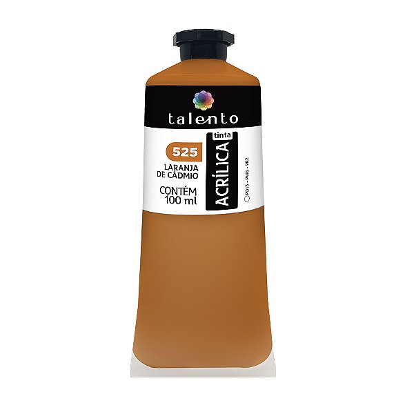 TINTA P/TELA 100ML 525-LARANJA DE CADMIO UND