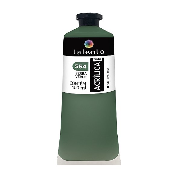 TINTA P/TELA 100ML 554-TERRA VERDE UND