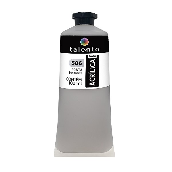 TINTA P/TELA 100ML MET. 586-PRATA UND