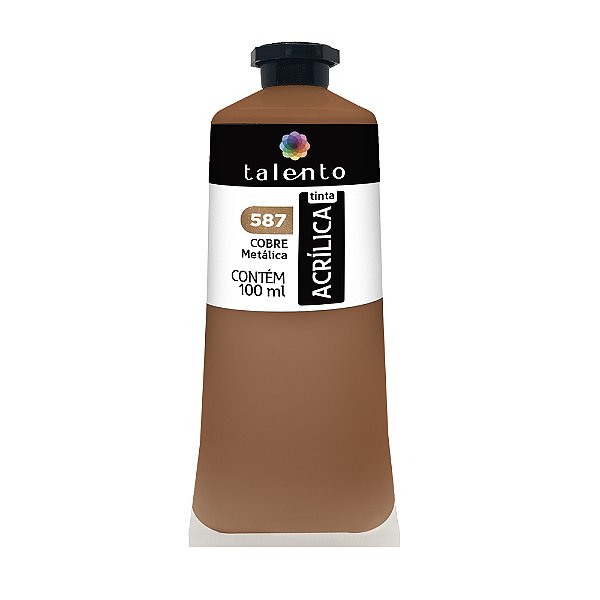 TINTA P/TELA 100ML MET. 587-COBRE UND