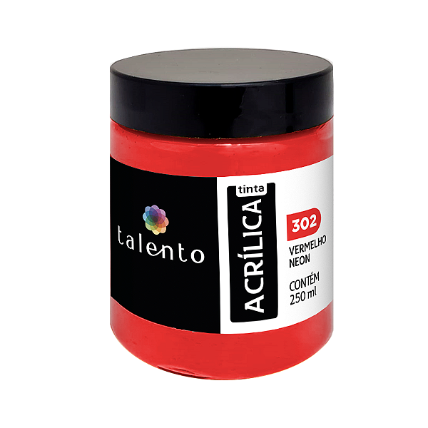 TINTA P/TELA 250ML 302-VERMELHO NEON UND