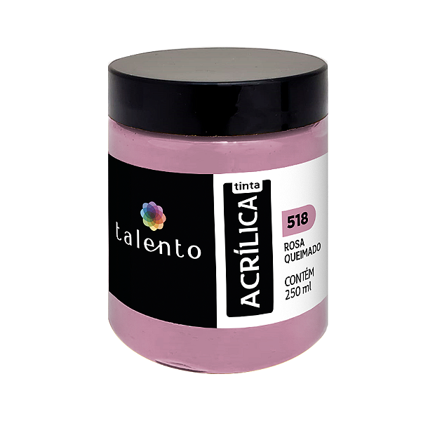 TINTA P/TELA 250ML 518-ROSA QUEIMADO UND