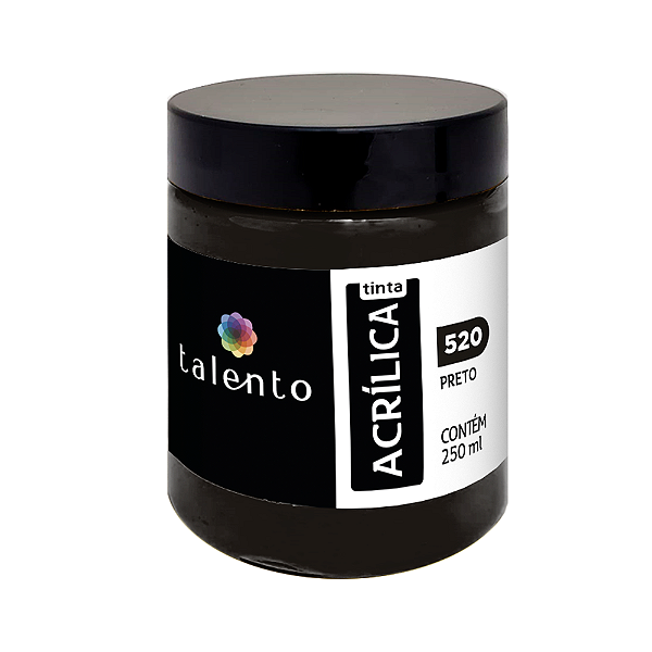 TINTA P/TELA 250ML 520-PRETO UND