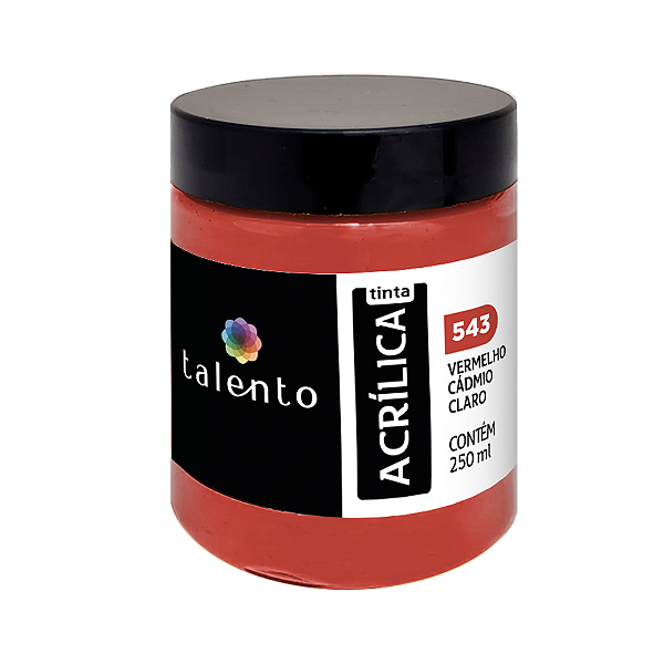 TINTA P/TELA 250ML 543-VERM.CADMIO CLARO UND