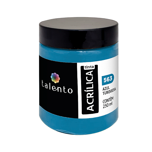 TINTA P/TELA 250ML 563 AZ. TURQUESA UND