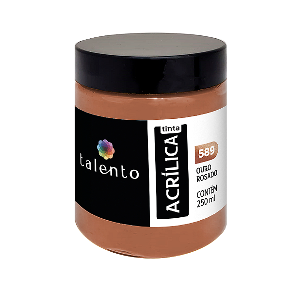 TINTA P/TELA 250ML MET. 589-OURO ROSADO UND