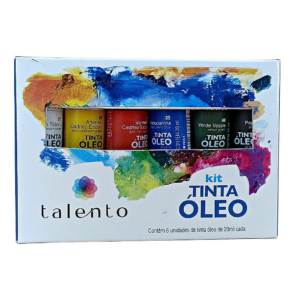 KIT TINTA OLEO 20ML 6 CORES UND