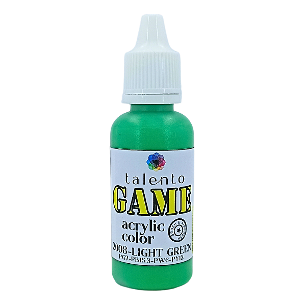 ACRYLIC COLOR GAME 2008 LIGHT GREEN 20ML UND