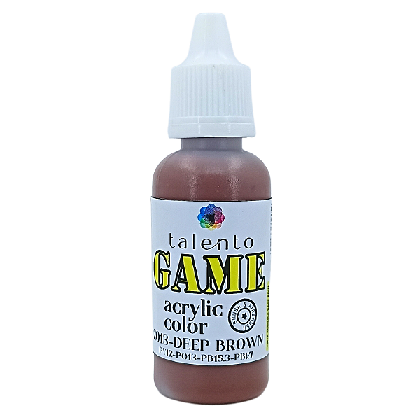 ACRYLIC COLOR GAME 2013 DEEP BROWN 20ML UND