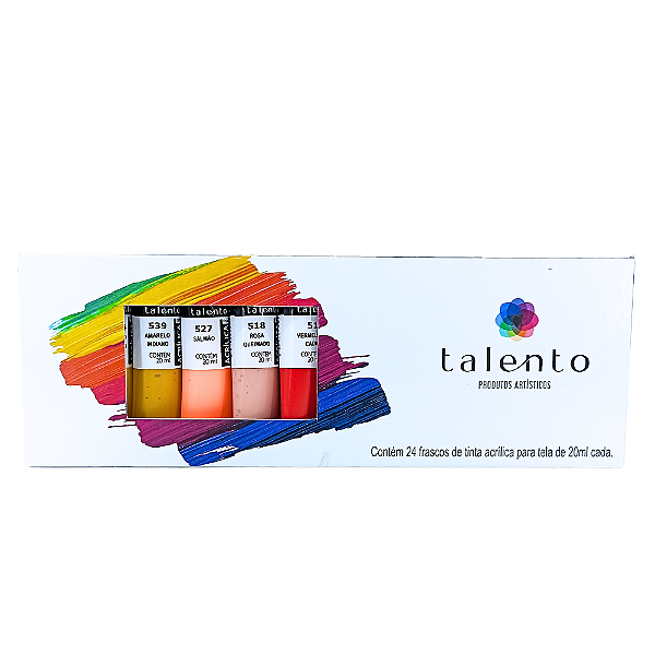 Kit Tinta Acrílica Para Tela -24 unidades-20ml