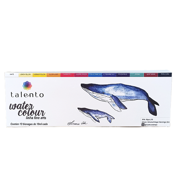 Kit AQUARELA FINE ARTS 12 CORES - BISNAGAS DE 10ML CADA - UND