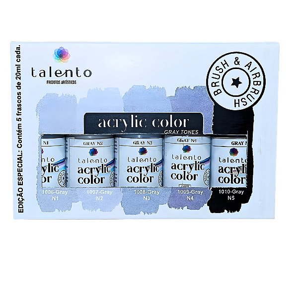 SET GRAY TONES 5 CORES -20ML- UND