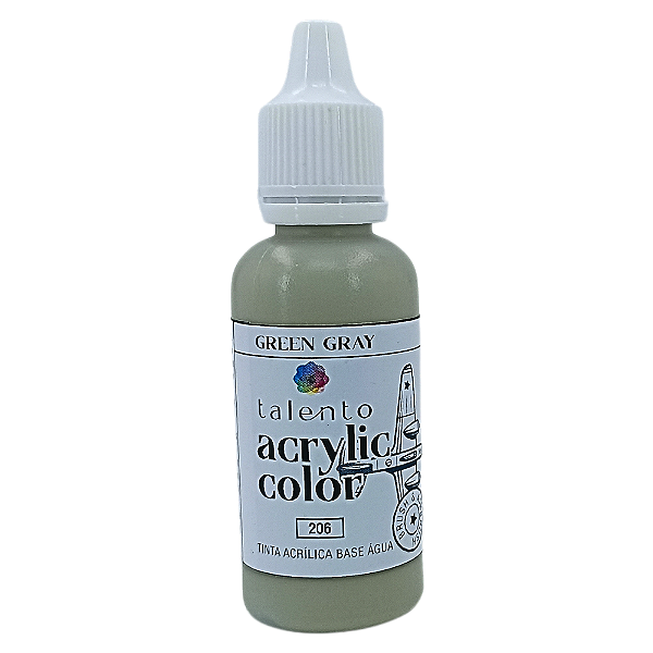 ACRYLIC COLOR 206 GREEN GRAY 20ML UND
