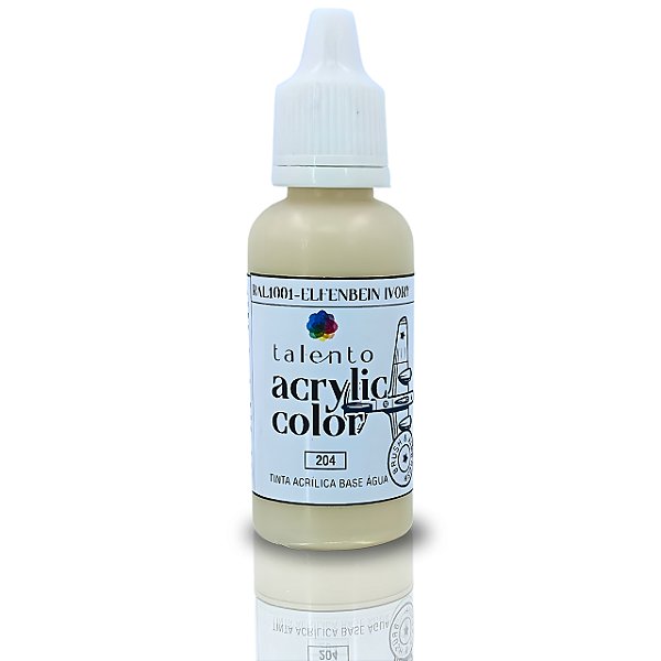 ACRYLIC COLOR 204 RAL1001 ELFENBEIN IVORY 20ML UND