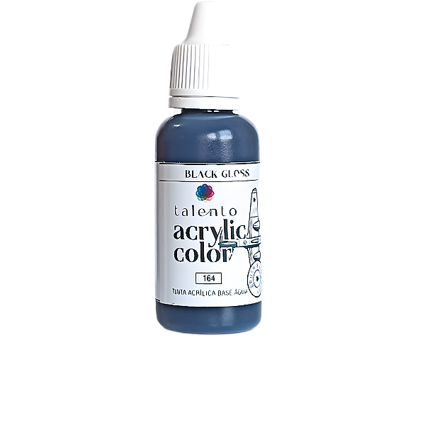 ACRYLIC COLOR 164 BLACK GLOSS  20ML UND